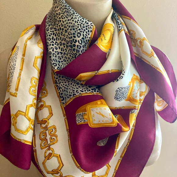 Accessories - LUXURY theme vintage silk scarf